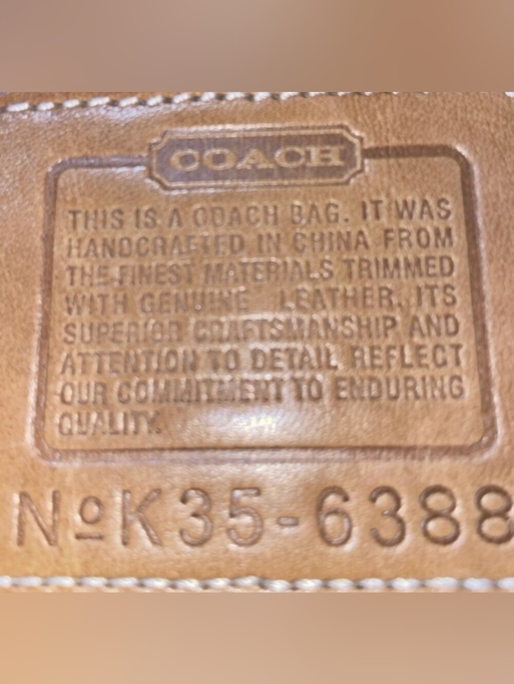 Coach K35-6388 Signature Buckle Tote Shoulder Bag Brown Tan Canvas Leather - Picture 5 of 8
